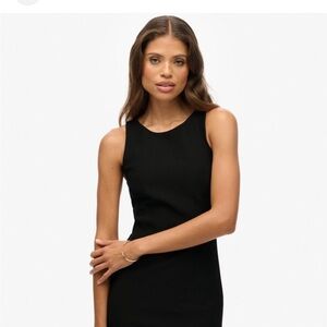 Romeo & Juliet Classic Black Sleeveless Sheath Dress Size Small Polyester